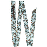 New! Showman Powder Blue Longhorn Nylon Tie Strap and Off Billet Set