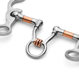 New! Showman S Shank with Copper Wrapped Ported Rollers - Country Scene Saddlery and Pet Supplies