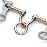 New! Showman Long S Shank with Copper Wrapped Ported Rollers - Country Scene Saddlery and Pet Supplies