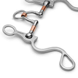 New! Showman Long S Shank with Copper Wrapped Ported Rollers - Country Scene Saddlery and Pet Supplies