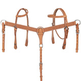 NEW! Showman 3-Piece Argentina Cow Leather Browband, One Ear Headstall and Breastcollar Set - Mini/Small Pony - Country Scene Saddlery and Pet Supplies