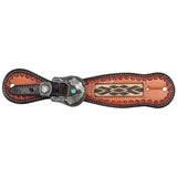 New! Showman Men's Sacred Sierra Argentina Cow Leather Spur Straps - Country Scene Saddlery and Pet Supplies