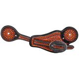 New! Showman Men's Prairie Maze Argentina Cow Leather Spur Straps - Country Scene Saddlery and Pet Supplies