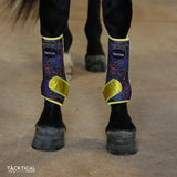 New! NEON LIGHTS WITH SPARKLE VELCRO SPLINT BOOTS (PAIR) - Country Scene Saddlery and Pet Supplies