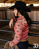 New! PECOS PEACH SATIN MESH PERFORMANCE RODEO SHIRT - Country Scene Saddlery and Pet Supplies