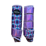 New! PURPLE CASSIDY WITH SPARKLE VELCRO SPLINT BOOTS (PAIR) - Country Scene Saddlery and Pet Supplies