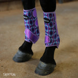 New! PURPLE CASSIDY WITH SPARKLE VELCRO SPLINT BOOTS (PAIR) - Country Scene Saddlery and Pet Supplies