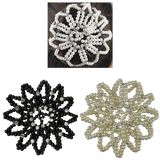 New! Pearl Hair Bun Net - with Crystals