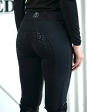 Ladies Piper Black on Black Horse Riding Tights - Country Scene Saddlery and Pet Supplies