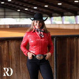 New! RED SPARKLE PERFORMANCE RODEO SHIRT - Western Shirts