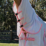New! Dakota Fly Mesh Combo - White/Pink - Country Scene Saddlery and Pet Supplies