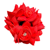 New! Rose Petal Hair Scrunchie with Crystals