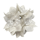 New! Rose Petal Hair Scrunchie with Crystals