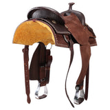 New! Fort Worth Cowhorse Rough Out Saddle - Chocolate - Country Scene Saddlery and Pet Supplies