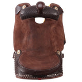 New! Fort Worth Cowhorse Rough Out Saddle - Chocolate - Country Scene Saddlery and Pet Supplies