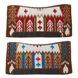New! Showman 36" x 34" Wool Top Saddle Pad with Memory Felt Bottom - Bear Paw - Country Scene Saddlery and Pet Supplies