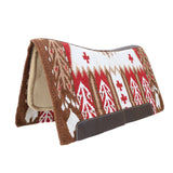 New! Showman 36" x 34" Wool Top Saddle Pad with Memory Felt Bottom - Bear Paw - Country Scene Saddlery and Pet Supplies