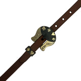 New! Showman Oiled Harness Browband Headstall With Cowboy Gambler Buckle - Country Scene Saddlery and Pet Supplies
