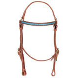New! Fort Worth Barcoo Bridle w/Turquoise 3/4″ - Country Scene Saddlery and Pet Supplies