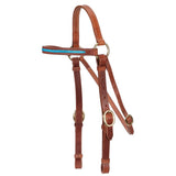 New! Fort Worth Barcoo Bridle w/Turquoise 3/4″ - Country Scene Saddlery and Pet Supplies