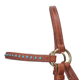 New! Fort Worth Barcoo Bridle w/Turquoise Stone - Country Scene Saddlery and Pet Supplies