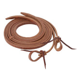 New! Showman Argentina Cow Leather 8' x 5/8" Split Reins with Thick Weighted Ends - Country Scene Saddlery and Pet Supplies