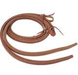 New! Showman Argentina Cow Leather 8' x 5/8" Split Reins with Thick Weighted Ends - Country Scene Saddlery and Pet Supplies