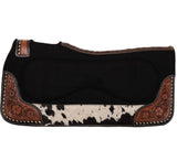 New! Showman 31" x 32" Bloomhide Contoured Black Felt Saddle Pad - Country Scene Saddlery and Pet Supplies