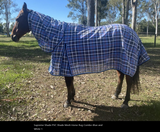 New! Supreme Shade PVC Shade Mesh Horse Rug Combo-Blue and White - Country Scene Saddlery and Pet Supplies