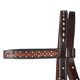 New! Fort Worth Prairie Dreams Headstall - Brown Flowers - Country Scene Saddlery and Pet Supplies