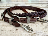 New! Ruby Rose Plain Plaited Barrel Reins - Country Scene Saddlery and Pet Supplies