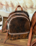 New! Trinity Ranch Mini Cowhide Back Pack / BROWN #1 - Country Scene Saddlery and Pet Supplies