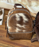 New! Trinity Ranch Mini Cowhide Back Pack / COFFEE #2 - Country Scene Saddlery and Pet Supplies