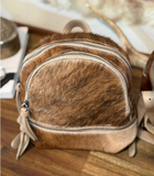 New! Trinity Ranch Mini Cowhide Back Pack / TAN #2 - Country Scene Saddlery and Pet Supplies
