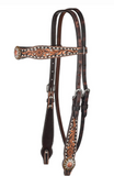 New! White Daisy Filigree Browband Headstall - Country Scene Saddlery and Pet Supplies