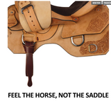 New! Billy Royal® Elite Tooled Roughout Work Saddle - Country Scene Saddlery and Pet Supplies