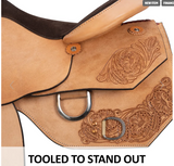 New! Billy Royal® Elite Tooled Roughout Work Saddle - Country Scene Saddlery and Pet Supplies