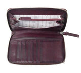 New! Zidana Astra Studded Veg Tanned Leather Wallet in Mulberry - Country Scene Saddlery and Pet Supplies