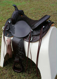 New! 6808 OYSTER CREEK TRAIL - Chocolate Suede - Western Saddles