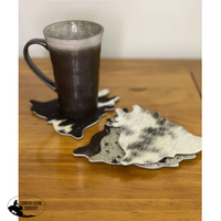 New! A7168Bl - 100%hide & Leather Coasters Posted. 100% Hide