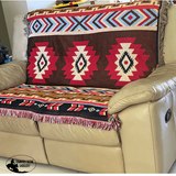 A784 - Reversible Boho Western Aztec Classic Woven Throw Rug - Country Scene Saddlery and Pet Supplies