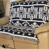 A7844 - Reversible Boho Western Nordic Tapestry Throw Rug - Country Scene Saddlery and Pet Supplies