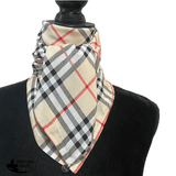 A8001 - Check Rawhide Wild Rag Cowboy Scarf - Country Scene Saddlery and Pet Supplies