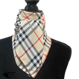 A8001 - Check Rawhide Wild Rag Cowboy Scarf - Country Scene Saddlery and Pet Supplies