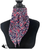 A8002 - Floral Rawhide Wild Rag Cowboy Scarf - Country Scene Saddlery and Pet Supplies