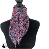 A8002 - Floral Rawhide Wild Rag Cowboy Scarf Neck Scarfs