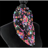 New! A8011 - Floral Rawhide Wild Rag Cowboy Scarf - Country Scene Saddlery and Pet Supplies