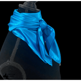 A8013 - SILK Turquoise Rawhide Wild Rag Cowboy Scarf - Country Scene Saddlery and Pet Supplies