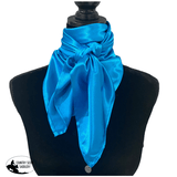 A8013 - SILK Turquoise Rawhide Wild Rag Cowboy Scarf - Country Scene Saddlery and Pet Supplies