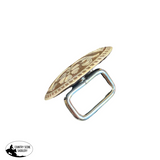 A8089 - Silver & Black Floral Concho Scarf Slide Neck Scarfs